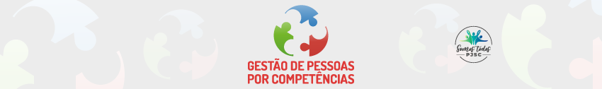 Banner com a identidade visual do programa gestão de pessoas por competências