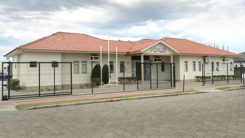 Foto da fachada do prédio da comarca de Santa Rosa do Sul