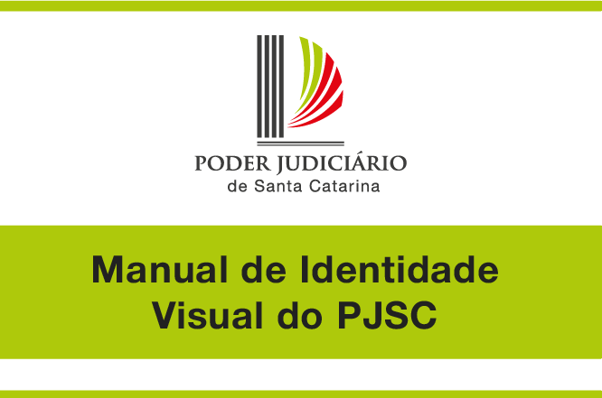 Banner com o logo do PJSC e o texto Manual de Identidade Visual do PJSC