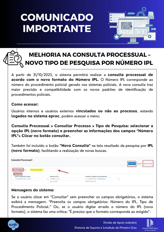 imagem com o texto inserido no campo versão textual do comunicado