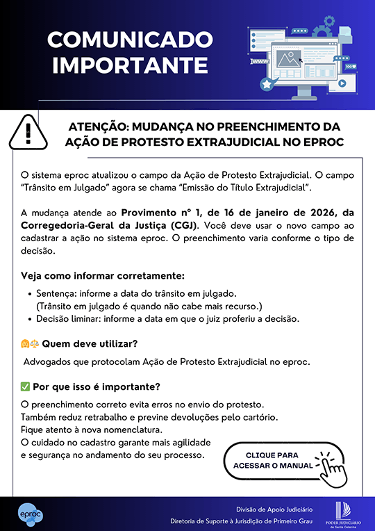 imagem com o texto inserido no campo versão textual do comunicado