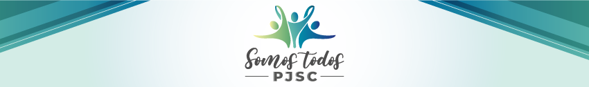 Banner com a identidade visual do programa somos todos pjsc