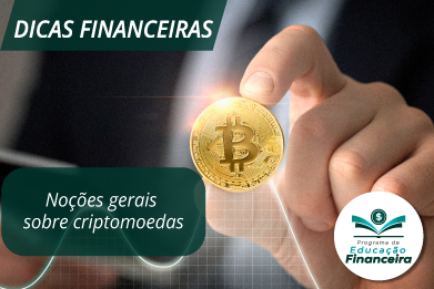 Banner com a imagem de uma mão segurando uma moeda dourada