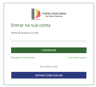 Acesso restrito - tela de início