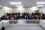 Foto do presidente e os servidores e colaboradores da comarca de Porto União
