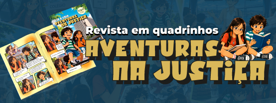 Banner com fundo azul escuro, ilustração da revista no canto esquerdo e o título no centro