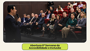 Banner com foto da abertura do evento