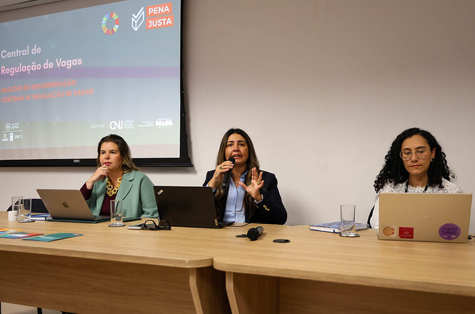 Foto horizontal: Painel reúne especialistas para discutir estratégias de implantação da Central de Regulação de Vagas.