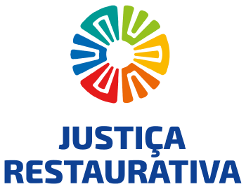 Logotipo institucional da Justiça Restaurativa no Poder Judiciário Catarinense.