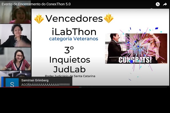 Página do Youtube com vencedores do ConexThon 5.0
