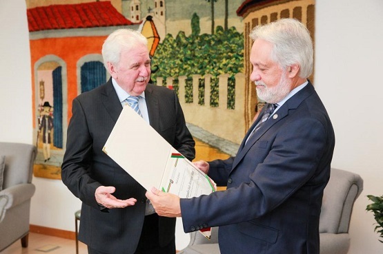 Deputado Moacir Sopelsa e presidente do TJSC, João Henrique Blasi.