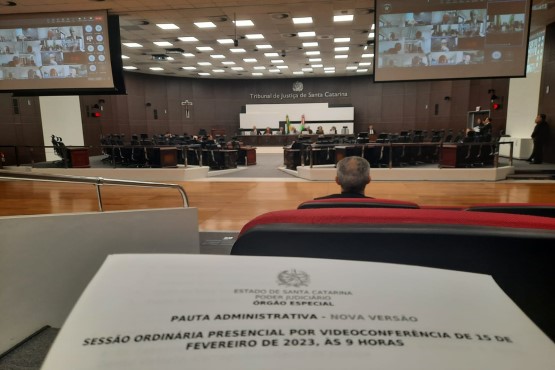 Auditório do Tribunal de Justiça de Santa Catarina.