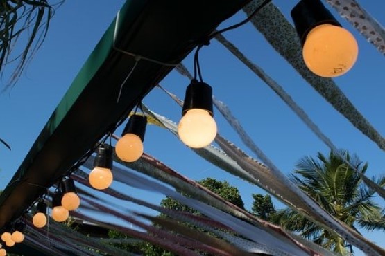 Luzes de decoração.