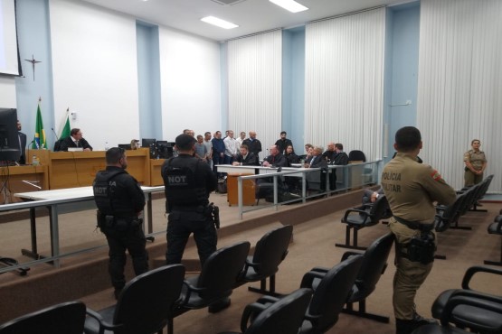 Tribunal do júri no fórum de Chapecó.