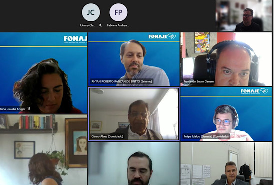 Foto da tela da oficina virtual.
