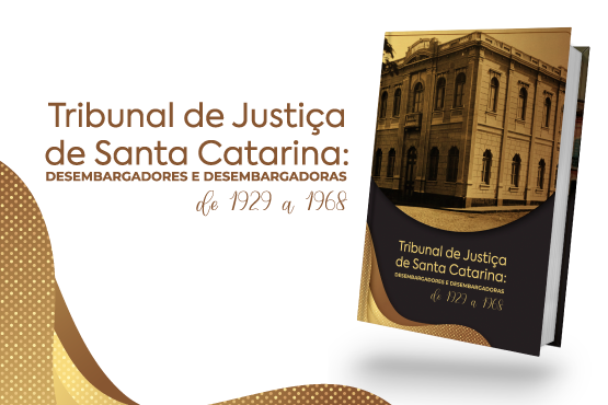 Banner do 6º volume da biografia dos desembargadores.