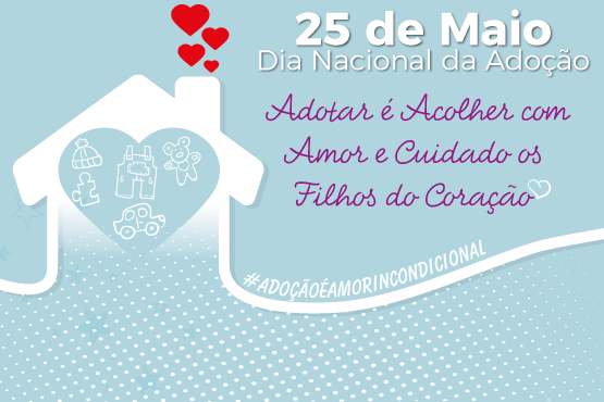 Banner Dia Nacional da Adoção.