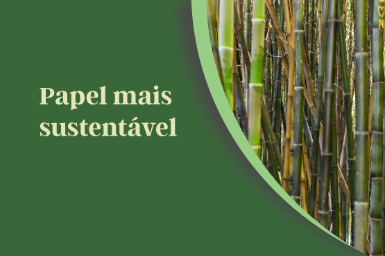 Banner Papel mais sustentável.