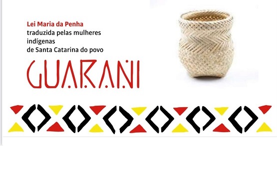 Banner sobre a Lei Maria da Penha.