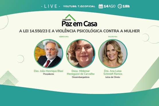 Banner Semana da Justiça pela Paz em Casa.