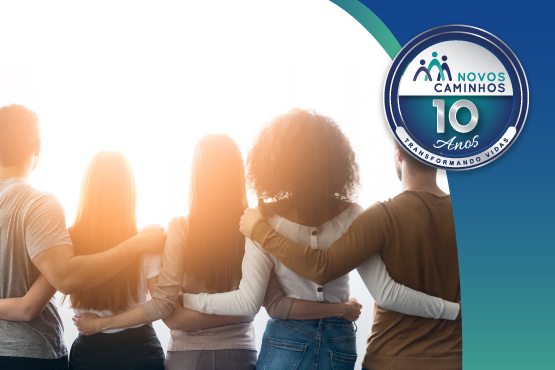 Banner 10 anos do Programa Novos Caminhos.