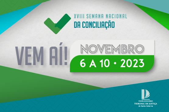 Banner 18ª Semana Nacional da Conciliação.