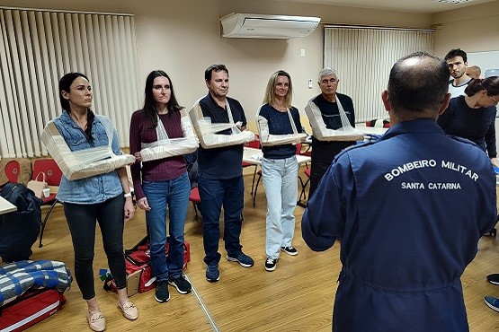 Servidores que participaram do atendimento.
