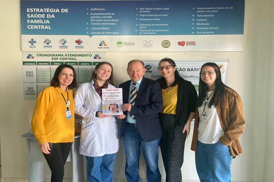 Visita a empresas pela campanha Justiça pela Paz em Casa.