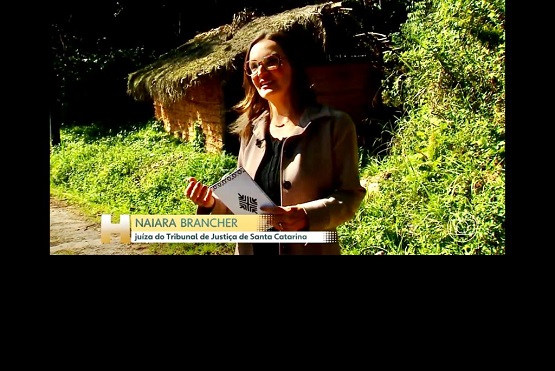 Imagem da reportagem na TV.