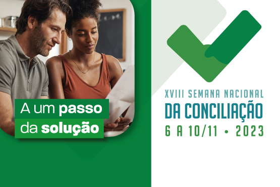 Banner Semana Nacional de Conciliação.