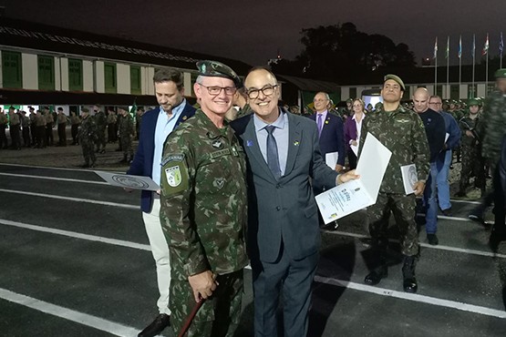 Solenidade no 62º. Batalhão de Infantaria do Exército, em Joinville.