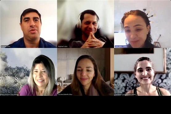 Print dos participantes da reunião virtual.