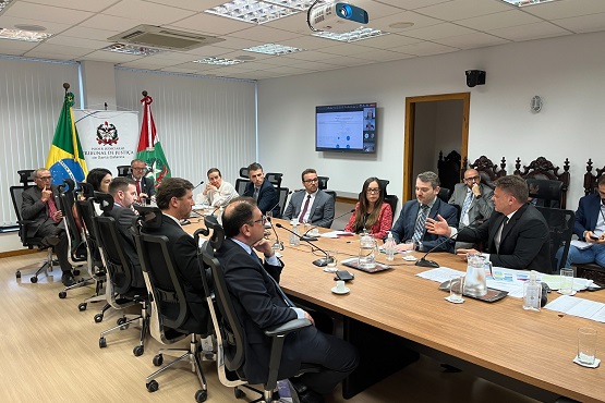 Reunião no TJSC.