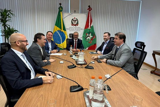 Reunião  do TJSC com outros tribunais do Brasil.
