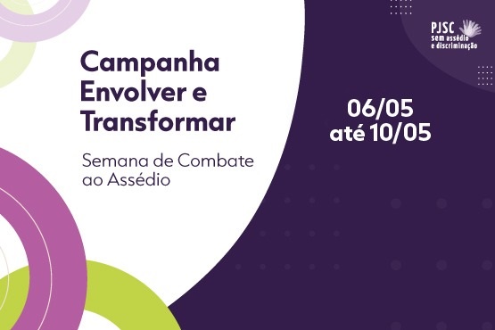Arte Gráfica com a data do evento sobre "campanha envolver e transformar".