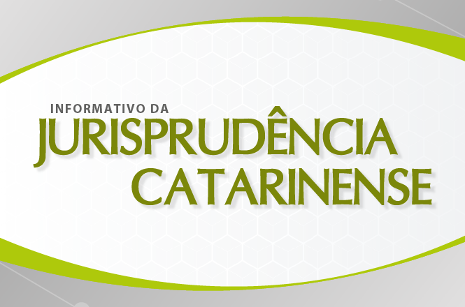 Arte gráfica do Informativo da Jurisprudência Catarinense, com título em destaque sobre fundo claro.