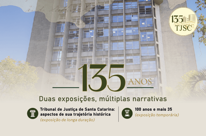 Arte horizontal: exposição dos 135 anos do TJSC apresenta duas mostras sobre a trajetória histórica da instituição.