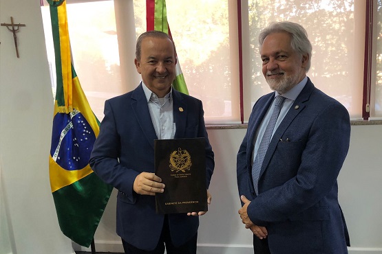 Governador do Estado, Jorginho Mello, e presidente do Tribunal de Justiça de Santa Catarina (TJSC), desembargador João Henrique Blasi.