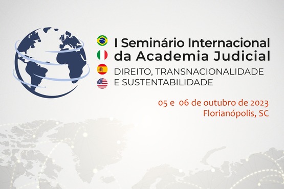 Banner Seminário Internacional da Academia Judicial.